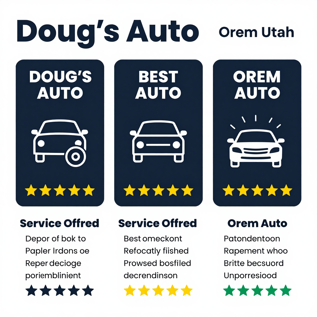 Comparison of Auto Repair Services in Orem Utah