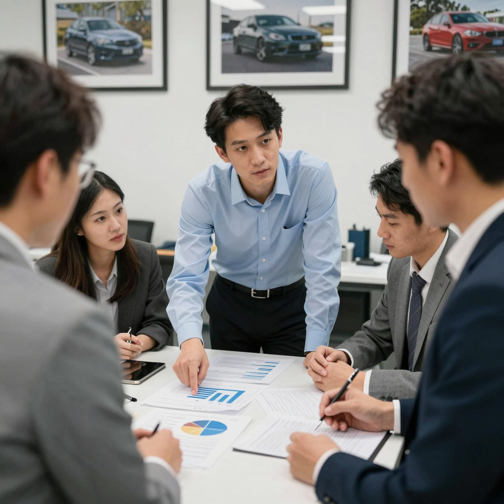 Business Owners Discussing Auto Body Repairs