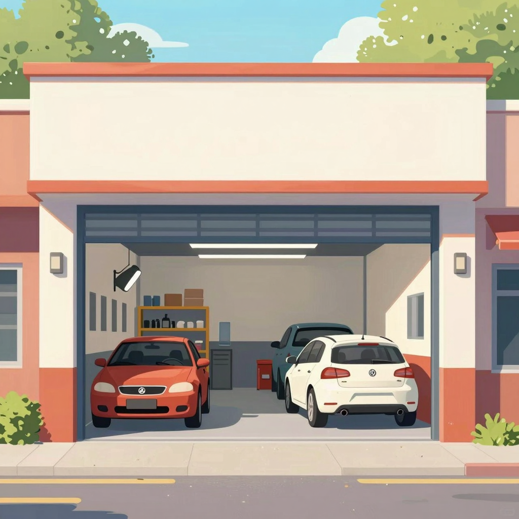 Facade of Rick's Auto Body workshop