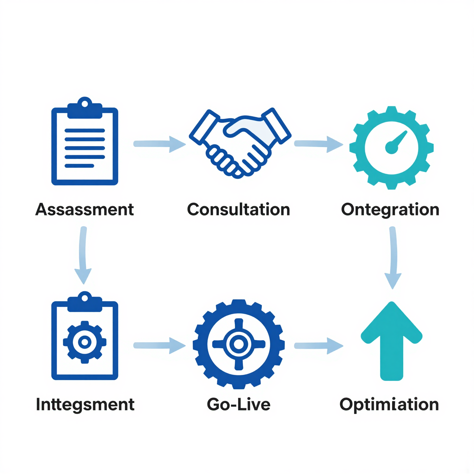 Sutherland Auto 5-Step Implementation Process Flowchart