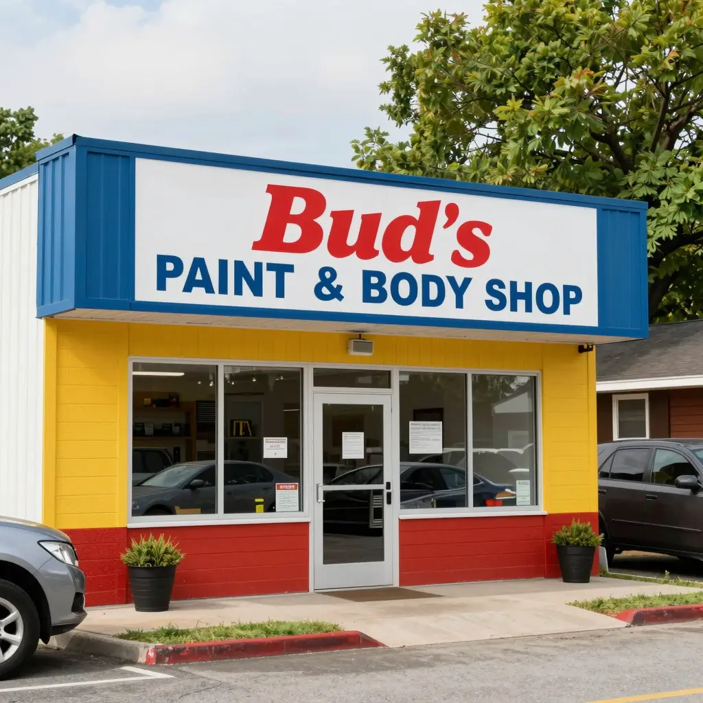 Exterior view of Bud's Paint and Body Shop