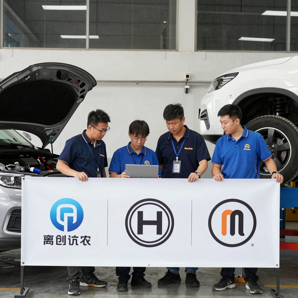Collaborative partnership between automotive businesses, showcasing teamwork and synergies.