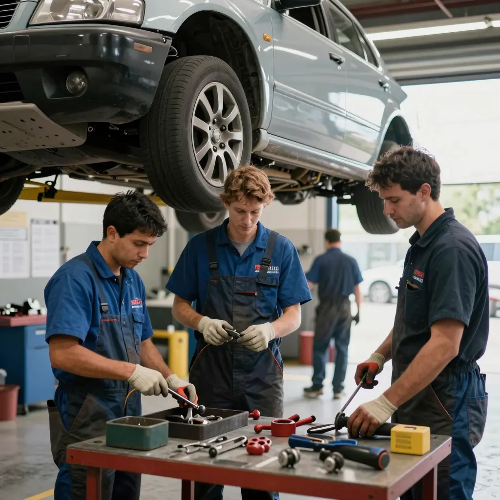 Lockard's Collision Center Team at Work